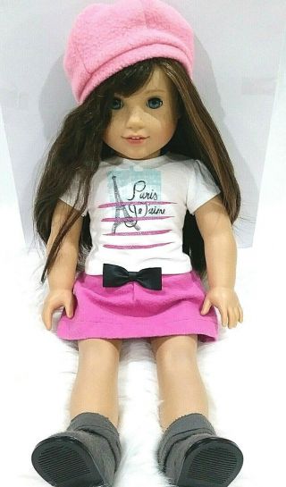 Grace Thomas 18 " Doll American Girl Meet Outfit Clothes Brown Blue Freckles