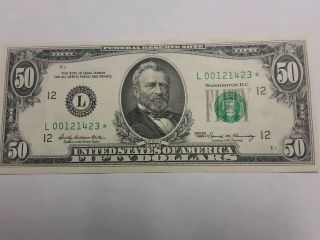 0ld $50.  00 Star Note (1969)
