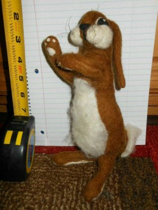 Needle Felted Animal Little Brown Bunny Rabbit Wool Art Sculpture Ooak