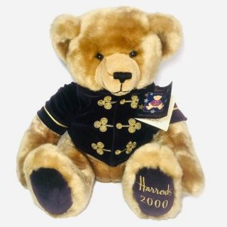 Harrods 2000 13 " Christmas Bear Y2k Foot Dated Tags Limit Collectible Plush