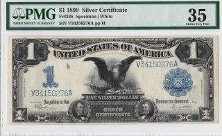 1899 $1 Dollar Silver Certificate Fr 236 Speelman/white Pmg 35 Choice Very Fine