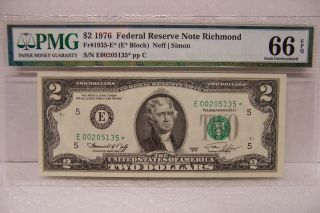 1976 $2 Frn Star Richmond (e) Pmg 66 Epq (640k) (e00205135)