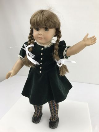 Pleasant Company American Girl Doll 18 Inch Molly Mcintire Evergreen Xmas Dress
