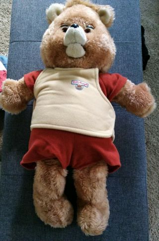 Teddy Ruxpin 1985 Vintage Talking Bear With Accessories Tape Clothes