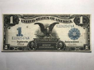 1899 $1 Silver Certificate Large Size Note - Vf/ef Very Crisp See Photos