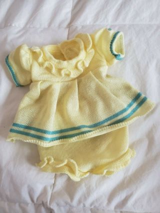 Cabbage Patch Kids Untagged Jesmar 2pc Yellow Sweater Dress Turquoise Stripes