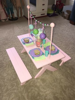 American Girl Chrissa’s Picnic Table Set And Party Treats Flaw 3