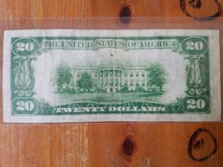 FR.  2054 - A 1934 $20 TWENTY DOLLARS STAR FRN FEDERAL RESERVE NOTE BOSTON,  MA 2