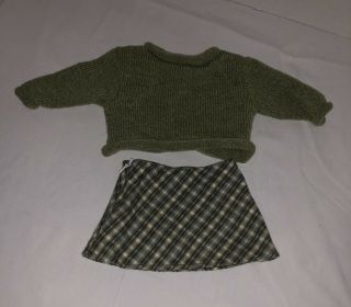 American Girl Doll Perfect Plaid Outfit Skirt/sweater