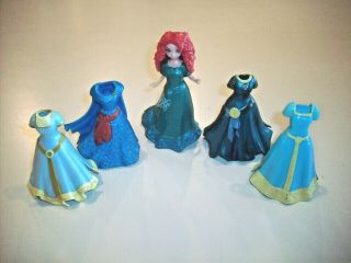 Polly Pocket Disney Princess Magiclip Doll Brave Merida With 5 Different Dresses