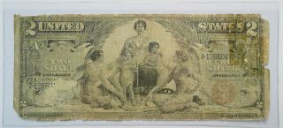 1896 $2 Two Dollar Silver Certificate Large Size Educational Note