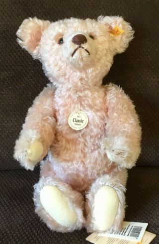 Steiff Classic 1907 Teddy Bear 14 " Pale Pink Rose 000270 Growler Jointed