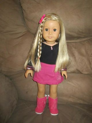 American Girl 18 " Doll Blonde Hair With Ag Outfit