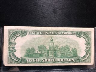 1934 A 100 Dollar light green Federal Reserve Note York 2
