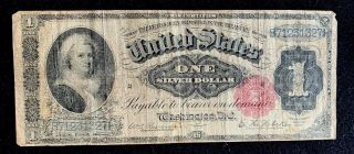 1886 $1 Silver Certificate Martha Washington Rosecrans - Houston Well Circulated
