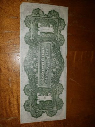 Tallahassee Rail Road Company Florida ONE DOLLAR Obsolete Banknote Civil War era 2