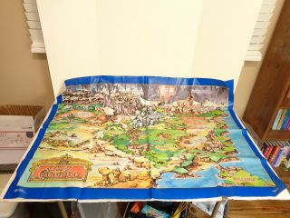 1986 Worlds Of Wonder Teddy Ruxpin Land Of Grundo Vinly Playmat Play Mat Map