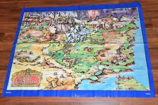Vintage 1986 The World Of Teddy Ruxpin Land Of Grundo Map Worlds Of Wonder Toy