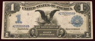 1899 “black Eagle” Silver Certificate Large Note S/h