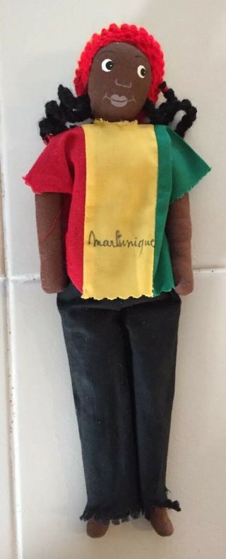 Jah Love Bob Marley Cloth Doll,  Martinique,  Reggae,  Rasta Crochet Dreadlocks Tam