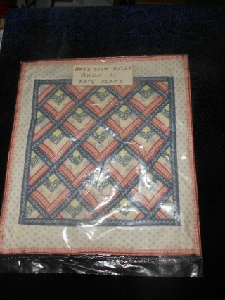 Dollhouse Artisan Made Hand Pieced Quilt Attributed To Kate Adams