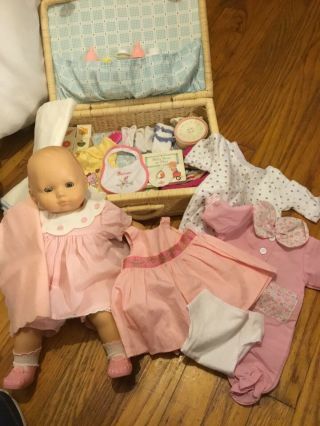 American Girl Bitty Baby W/ Travel Case Accessories.  Pleasant Co See This