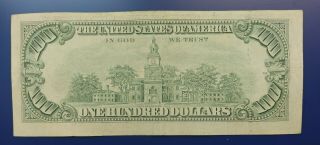 1990 US 100 Dollar Bill Miscut Off Centered 2