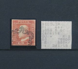 Ll05889 Italy 1859 Mi:4a Sicily 5gr King Ferdinand Ii Classic Lot