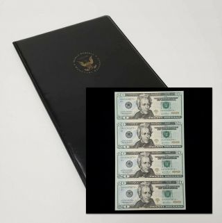 2004 A Us $20 Dollar Uncut Sheet Of 4 Federal Reserve Star Notes Hus375879