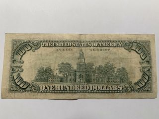 Old Style $100 Bill Misaligned Uncentered Series 1990 Bank Note 2