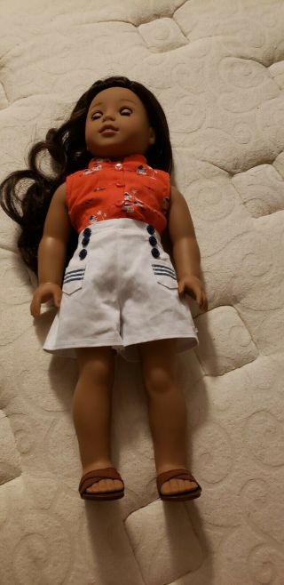American Girl Doll Nanea 18 Inch Hawaiian Euc