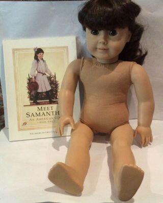 Pleasant Company American Girl Doll Samantha Parkington With Outfit And Book