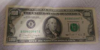 1990 Benjamin Franklin One 100 Hundred Dollar Bill Federal Reserve Notes