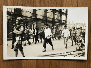China Old Postcard Chinese Soldiers People Canton Macau 1927