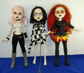 3 Mezco Living Dead Doll Fashion Victims / Series 2 13 " Inferno - Lulu - Sybil