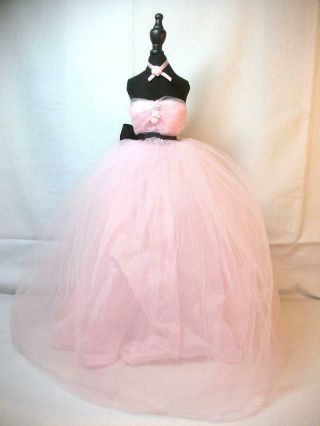 Kitty Collier Tonner Pink Prom Dress On Dress Form For 18 In.  Doll 2001 Sd Ufdc