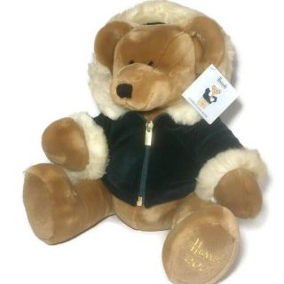 Harrods 2001 13 " Christmas Bear Foot Dated W/tags Limited Collectible Plush