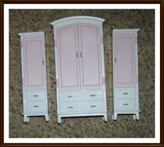 Barbie Wardrobe Set - Mattel - Dresser - Clothes Storage - For Barbie Doll