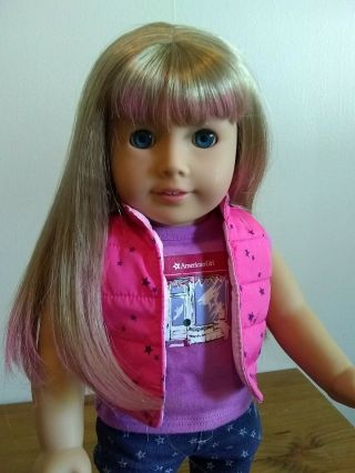 American Girl Doll Medium Blond Hair Bangs Blue Eyes Light Skin Just Like You 3