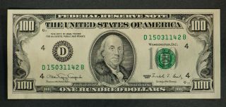 1990 Series $100 Federal Reserve Note - Cleveland - Crisp Uncirculated D15031142b