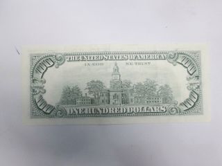 1990 US $100 FEDERAL RESERVE NOTE 2
