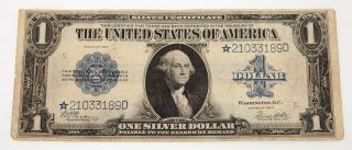 Series Of 1923 $1 Silver Certificate Star Note Woods/white Fr 238 Xf