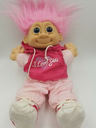 Plush Troll Doll,  Russ Troll Kidz “i Love You” Plush Doll 13 Inches