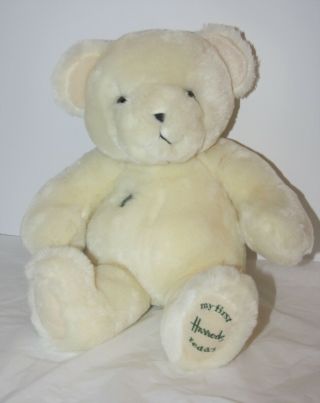 My First Harrods Bear Ivory Cream Teddy Bear Plush Stuffed Toy 14 "