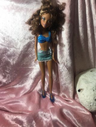 Barbie My Scene Bling Bling Madison Doll Aa Belly Button Stud Gorgeous African