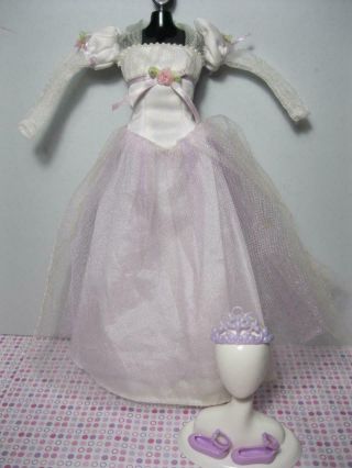 Disney Princess Bride Rapunzel Doll Wedding Gown Dress Tiara Ballet Flat - 11.  5 "