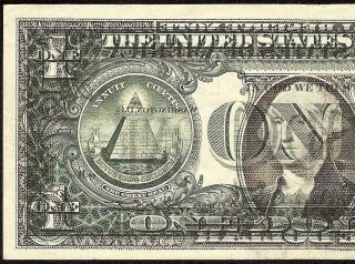 1993 $1 Dollar Bill Dark Offset Print Error Note Currency Paper Money