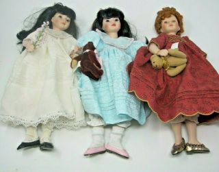 3 Pauline Bjonness Jacobsen Limited Edition Signed Dolls 12 "