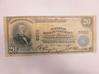 1903 Us National Bank Of Commerce San Antonio $20 Large National Bank Note