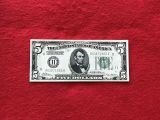 Fr - 1950k 1928 Series $5 Five Dollar Dallas Federal Reserve Note Extra Fine
